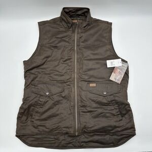 Outback Trading Co. Men's Large L Brown Landsman Vest Fleeced Aztec Lined NWT